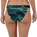 Biscay Green Black Swirls Band Bikini Bottom View2