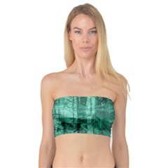 Biscay Green Black Textured Bandeau Top by SpinnyChairDesigns