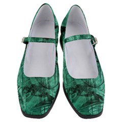 Biscay Green Black Textured Women s Mary Jane Shoes