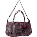 Red Black Abstract Texture Removal Strap Handbag View1