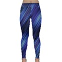 Indigo and Black Stripes Classic Yoga Leggings View1