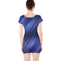 Indigo and Black Stripes Short Sleeve Bodycon Dress View2