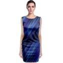 Indigo and Black Stripes Classic Sleeveless Midi Dress View1