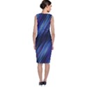 Indigo and Black Stripes Classic Sleeveless Midi Dress View2