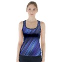 Indigo and Black Stripes Racer Back Sports Top View1