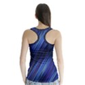 Indigo and Black Stripes Racer Back Sports Top View2