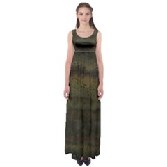 Army Green Grunge Texture Empire Waist Maxi Dress by SpinnyChairDesigns