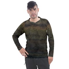 Army Green Grunge Texture Men s Pique Long Sleeve Tee