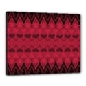 Boho Red Black Pattern Canvas 20  x 16  (Stretched) View1