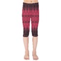 Boho Red Black Pattern Kids  Capri Leggings  View1