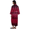 Boho Red Black Pattern Maxi Satin Kimono View2