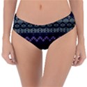 Boho Navy Teal Violet Stripes Reversible Classic Bikini Bottoms View1