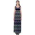 Boho Navy Teal Violet Stripes Empire Waist Maxi Dress View1