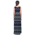 Boho Navy Teal Violet Stripes Empire Waist Maxi Dress View2