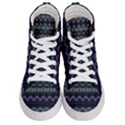 Boho Navy Teal Violet Stripes Women s Hi-Top Skate Sneakers View1