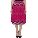 Boho Aztec Stripes Rose Pink Classic Midi Skirt View1