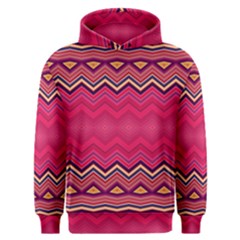 Boho Aztec Stripes Rose Pink Men s Overhead Hoodie by SpinnyChairDesigns