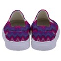 Magenta Blue Stripes Kids  Canvas Slip Ons View4