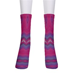 Magenta Blue Stripes Men s Crew Socks by SpinnyChairDesigns