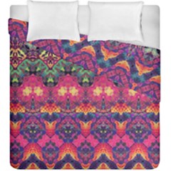 Boho Colorful Pattern Duvet Cover Double Side (king Size) by SpinnyChairDesigns