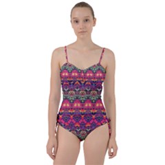 Boho Colorful Pattern Sweetheart Tankini Set by SpinnyChairDesigns