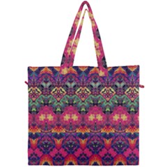 Boho Colorful Pattern Canvas Travel Bag by SpinnyChairDesigns