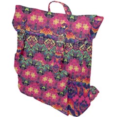 Boho Colorful Pattern Buckle Up Backpack by SpinnyChairDesigns