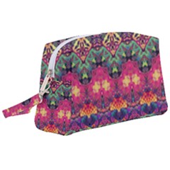 Boho Colorful Pattern Wristlet Pouch Bag (large) by SpinnyChairDesigns