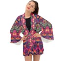 Boho Colorful Pattern Long Sleeve Kimono View1