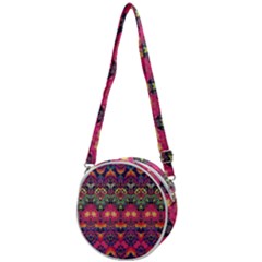 Boho Colorful Pattern Crossbody Circle Bag