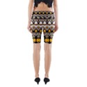 Boho Black White Yellow Yoga Cropped Leggings View2