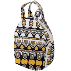 Boho Black White Yellow Travel Backpacks by SpinnyChairDesigns