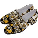 Boho Black White Yellow Women s Chunky Heel Loafers View2