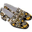 Boho Black White Yellow Women s Chunky Heel Loafers View3