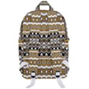 Boho Black Yellow Floral Print Classic Backpack View3