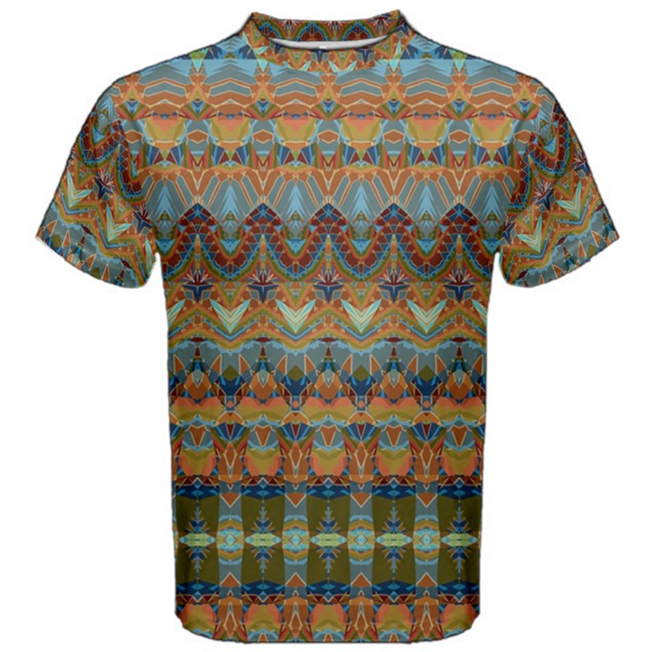 Boho Earth Colors Pattern Men s Cotton Tee