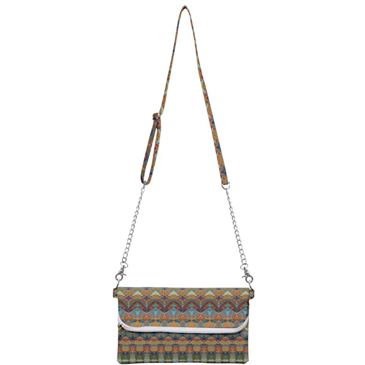 Boho Earth Colors Pattern Mini Crossbody Handbag