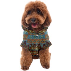 Boho Earth Colors Pattern Dog Coat by SpinnyChairDesigns