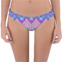 Boho Patchwork Violet Pink Green Reversible Hipster Bikini Bottoms View3