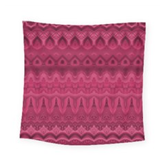 Boho Rose Pink Square Tapestry (small) by SpinnyChairDesigns