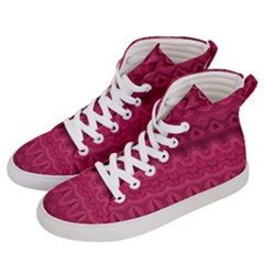 Boho Rose Pink Men s Hi-top Skate Sneakers by SpinnyChairDesigns