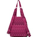 Boho Rose Pink Center Zip Backpack View2