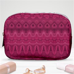 Boho Rose Pink Make Up Pouch (small) by SpinnyChairDesigns