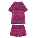 Boho Rose Pink Kids  Swim Tee and Shorts Set View2