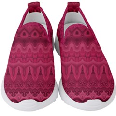 Boho Rose Pink Kids  Slip On Sneakers by SpinnyChairDesigns