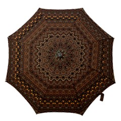 Boho Brown Gold Hook Handle Umbrellas (Small)