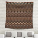 Boho Brown Gold Square Tapestry (Large) View2