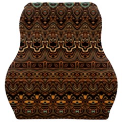 Boho Brown Gold Car Seat Velour Cushion  by SpinnyChairDesigns