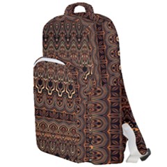 Boho Brown Gold Double Compartment Backpack