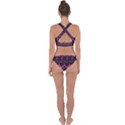 Boho Magenta Black Pattern Cross Back Hipster Bikini Set View2